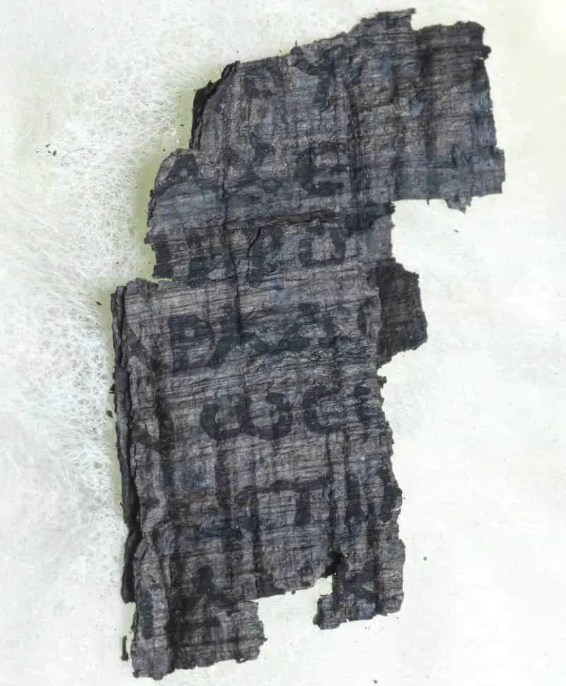 papyri fragment with visible ink