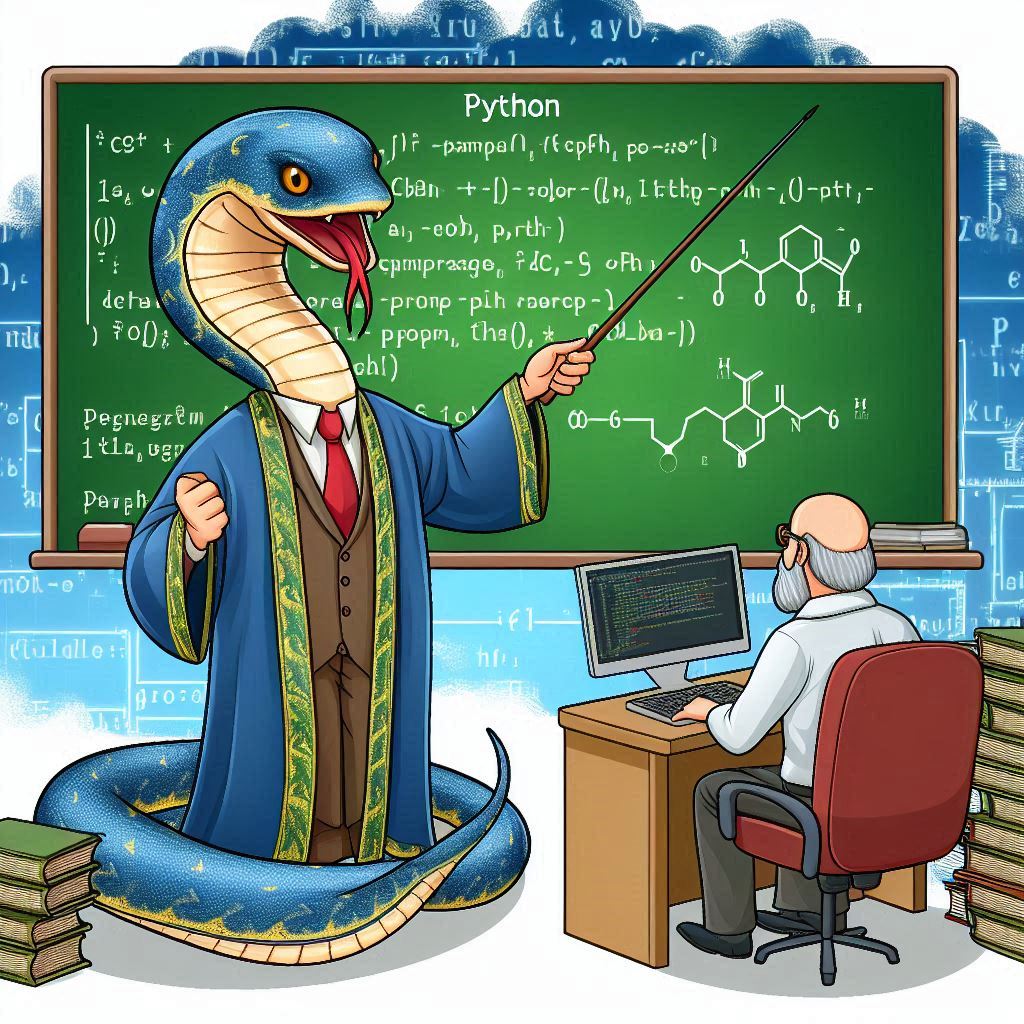 An actual python teaching the python programming language