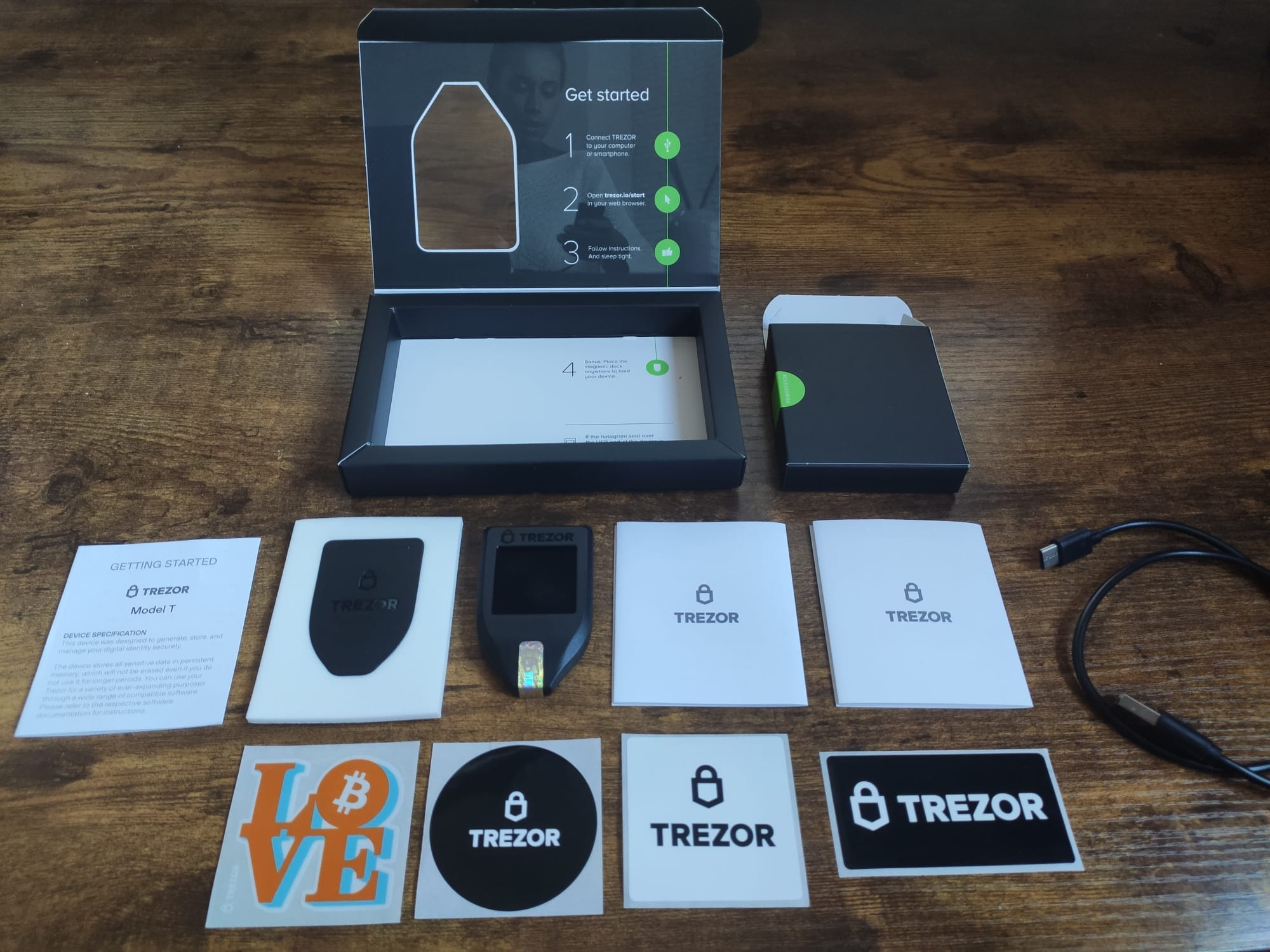 the contents of a trezor box